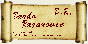 Darko Rajanović vizit kartica